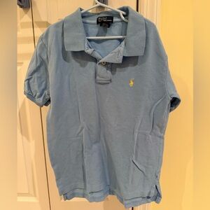 Polo Ralph Lauren- Boys Pique Polo Shirt, Light Blue, Size S(8/10)